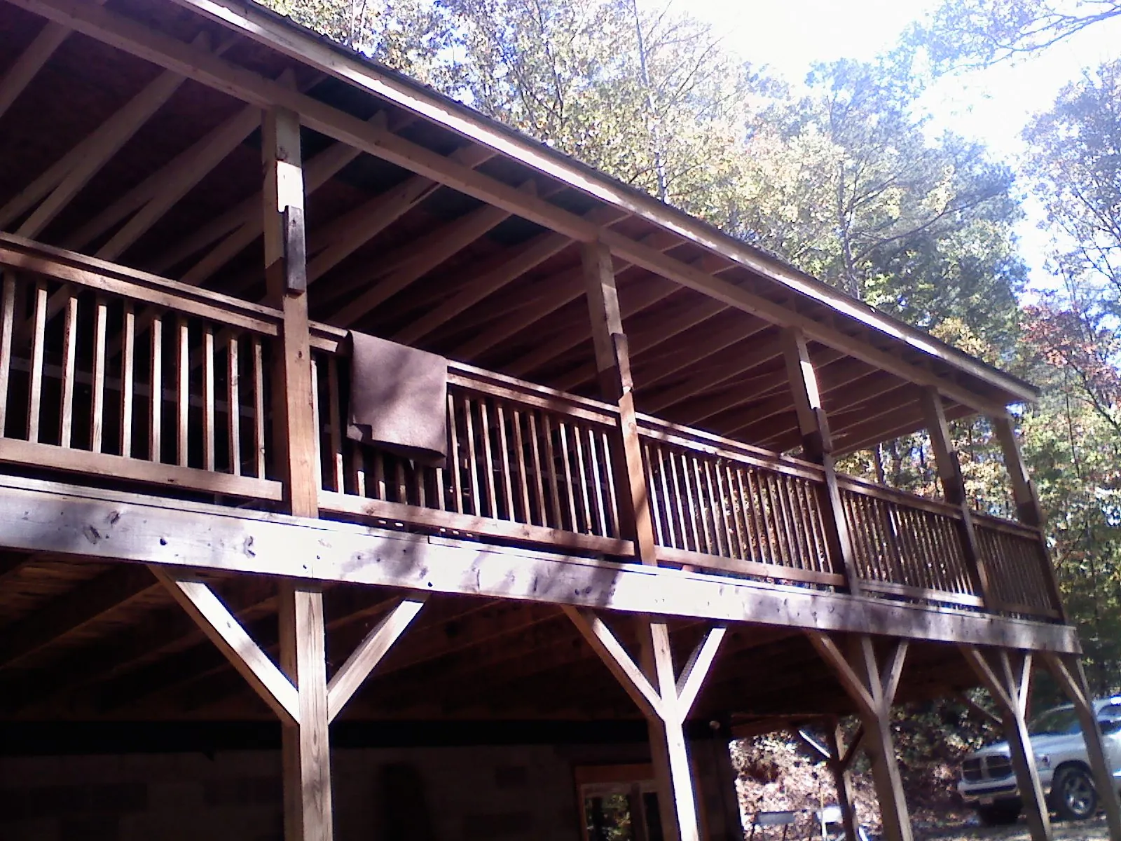 Timber framing under a new elevated porch and deck — Roof Leak Repair in Ford Cliff by Roofing Brothers